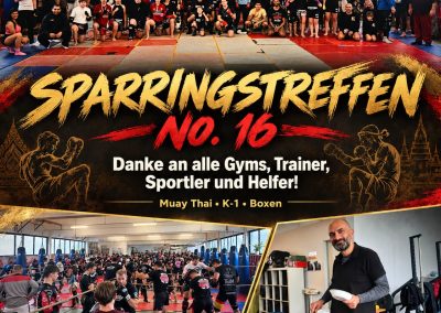 Danke an alle Gyms, Trainer, Sportler und Helfer – Sparringstreffen No. 16, 18.10.2026